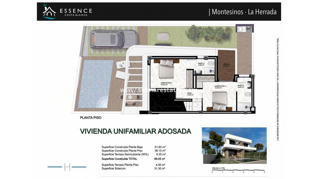 Nouvelle construction - Maison mitoyenne - Los Montesinos - Res. Essence